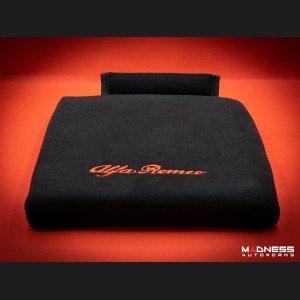 Seat Cushion - Black w/ Alfa Romeo Logo in Red